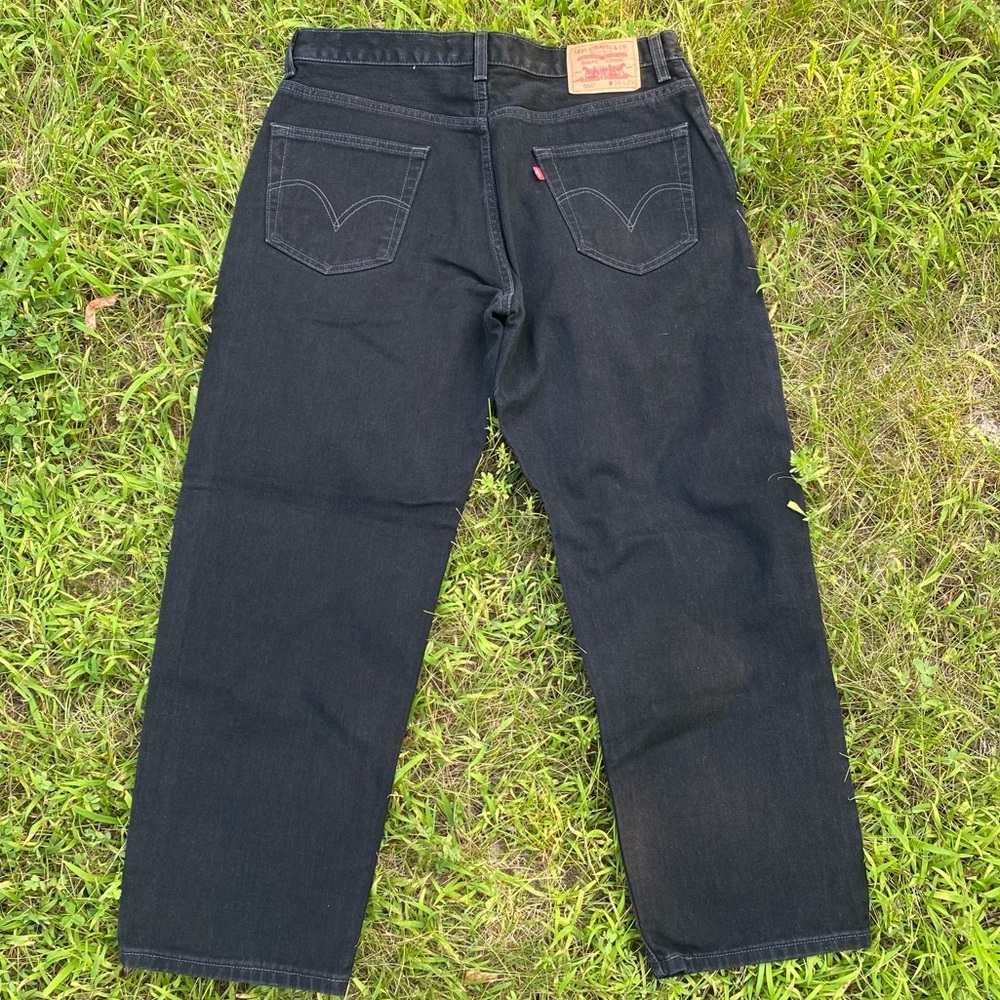 Levis 550 Black Denim Jeans Relaxed Fit